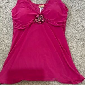 Elegant Pink Jewel Women's Top